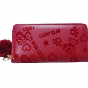 Red lucky bear purse